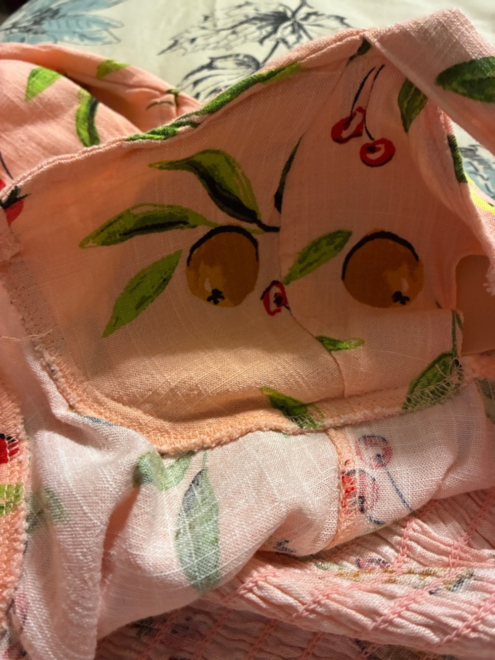 Pinkish Fruit Print Sundress - Picture 5 of 16